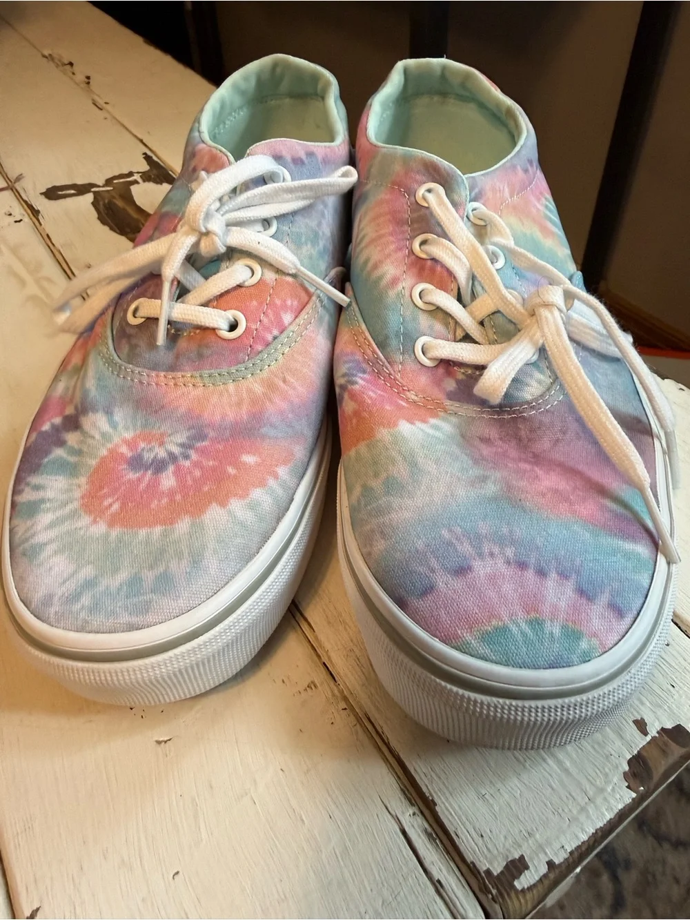 Vans Pastel Tie-dye Low Top Sneakers Women's Size 9.5 - Picture 5 of 13